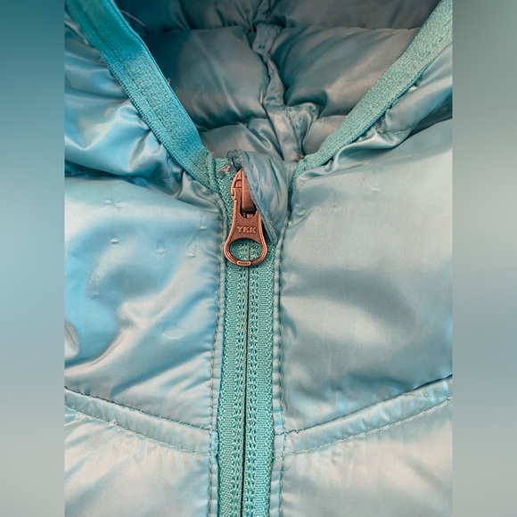 Cabela’s ~ Girls Hooded Duck Down Filled Jacket Turquoise Blue Size XL - Picture 5 of 12